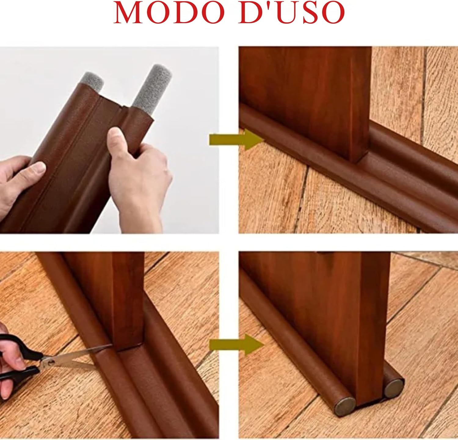 Paraspifferi Sottoporta 96cm - Marrone - immagine 3