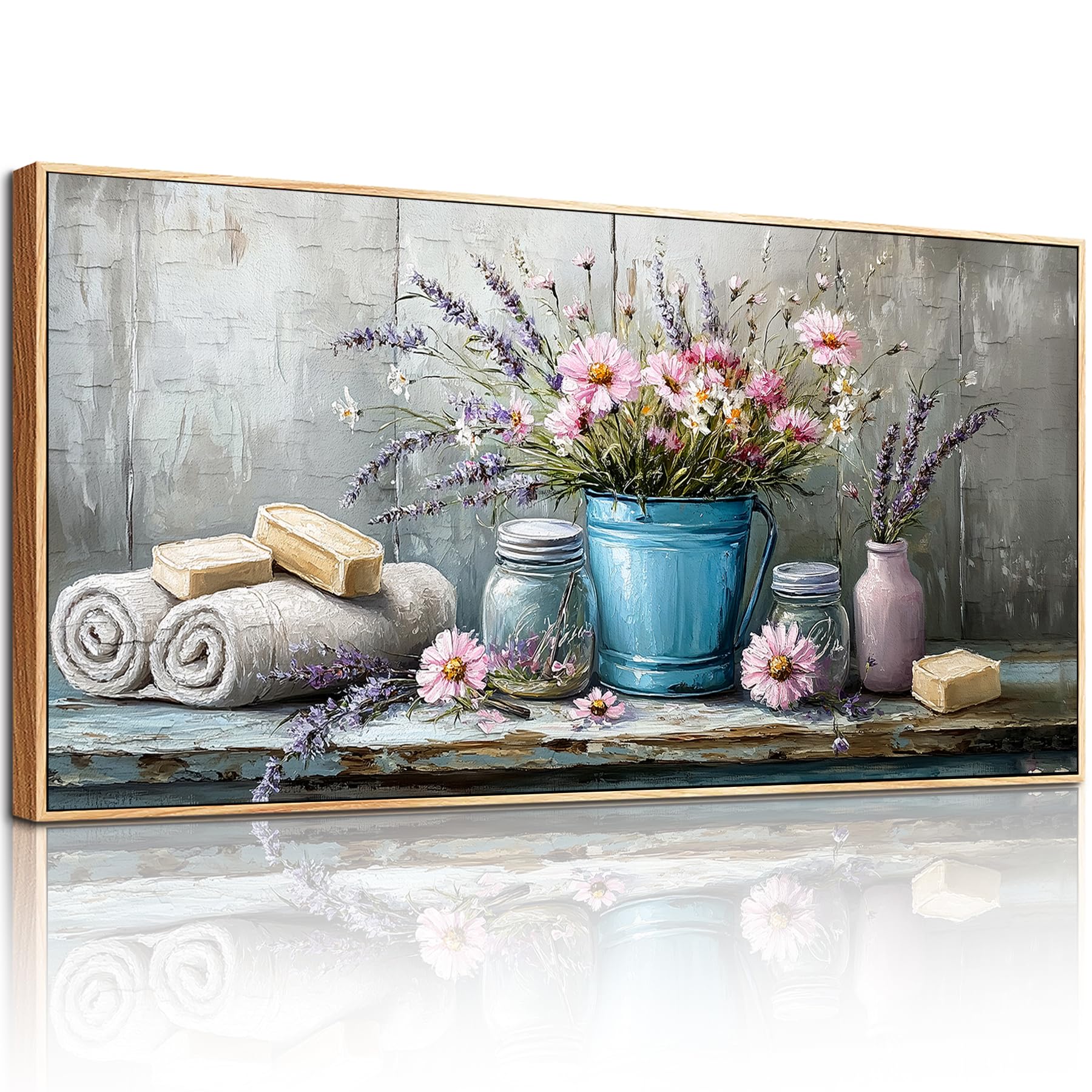 hyidecorart Quadri Moderni Soggiorno 73x146 cm Fiori Naturali