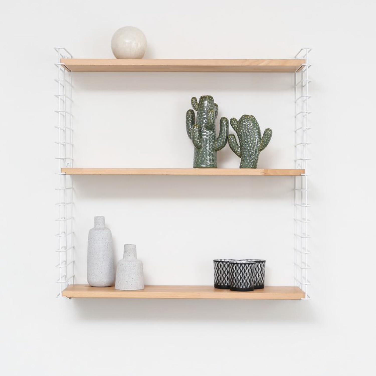 Tomado ESTANTERIA 3 PISOS Blanco-Madera - immagine 4