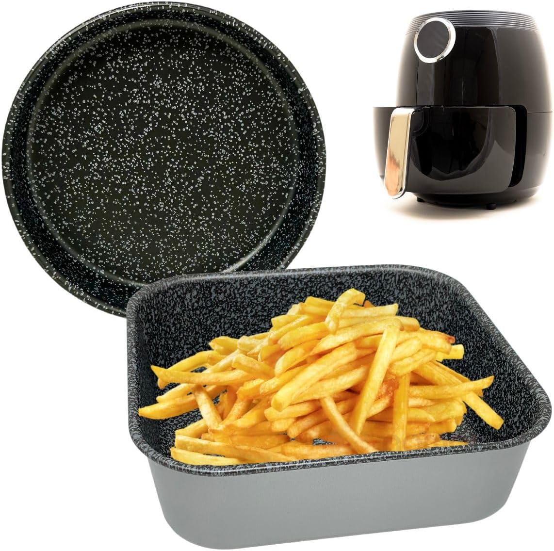 Namai - Set Teglia Friggitrice Aria 20x20 + Tortiera 18cm - immagine 1