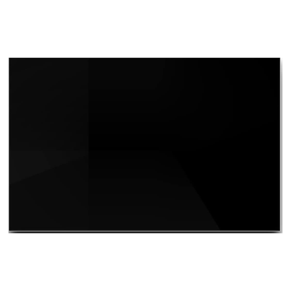 Euro Tische - Lastra Vetro per Caminetto 100x50 cm, Nero