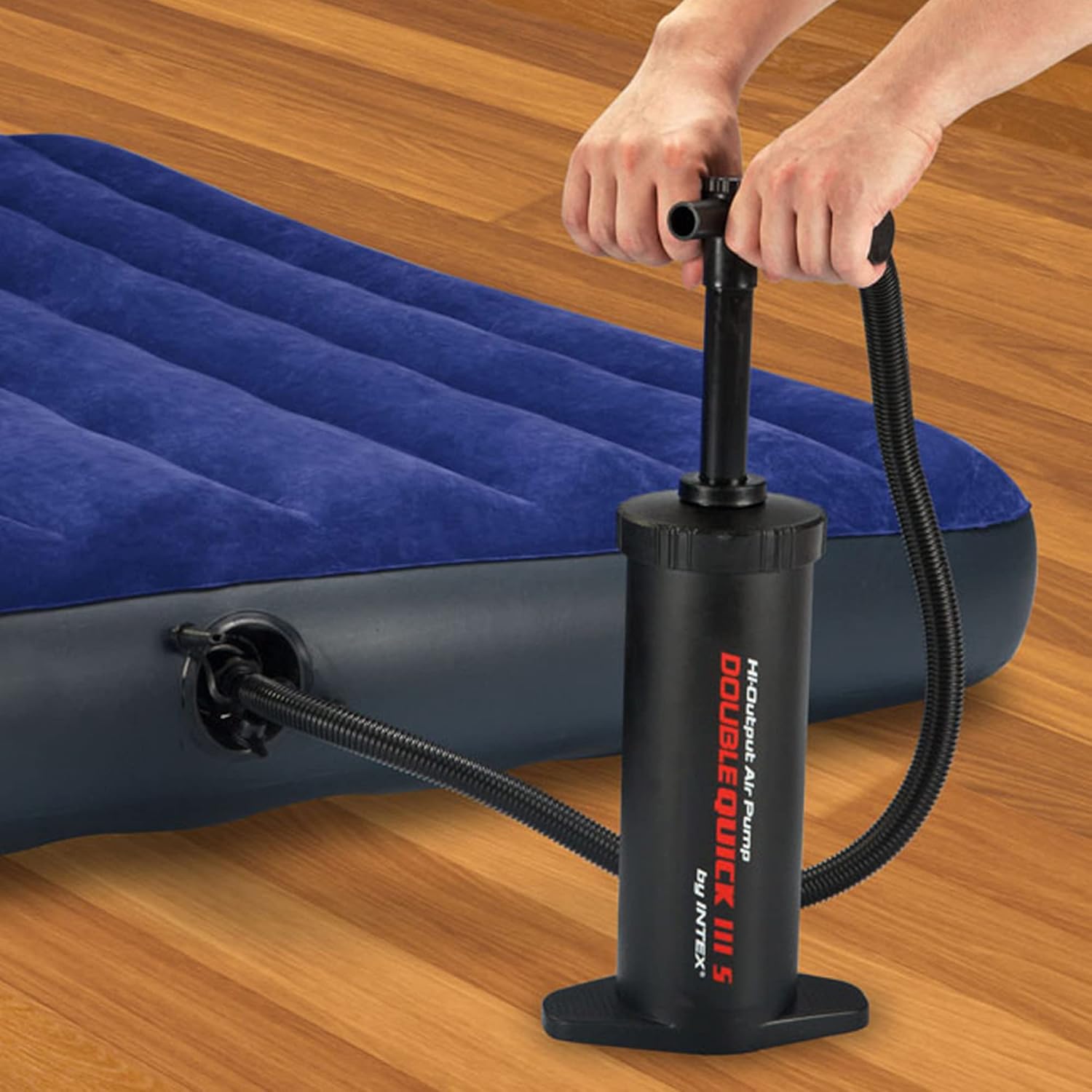 Intex 68605 - Pompa Manuale Double Quick, Plastica, Nero, 37 cm - immagine 3