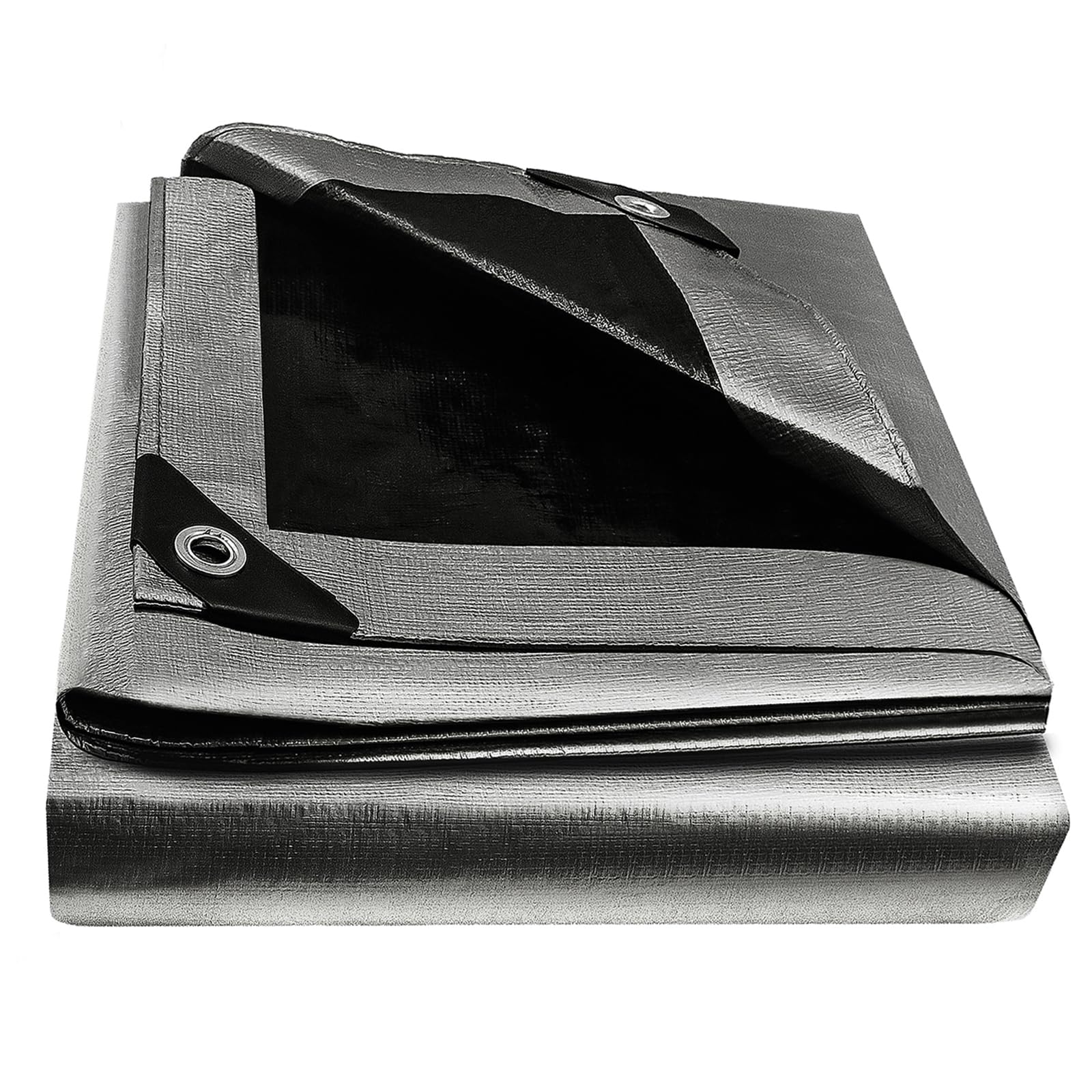 Telone di Copertura 4x6m, 180 g/㎡, Grigio/Nero