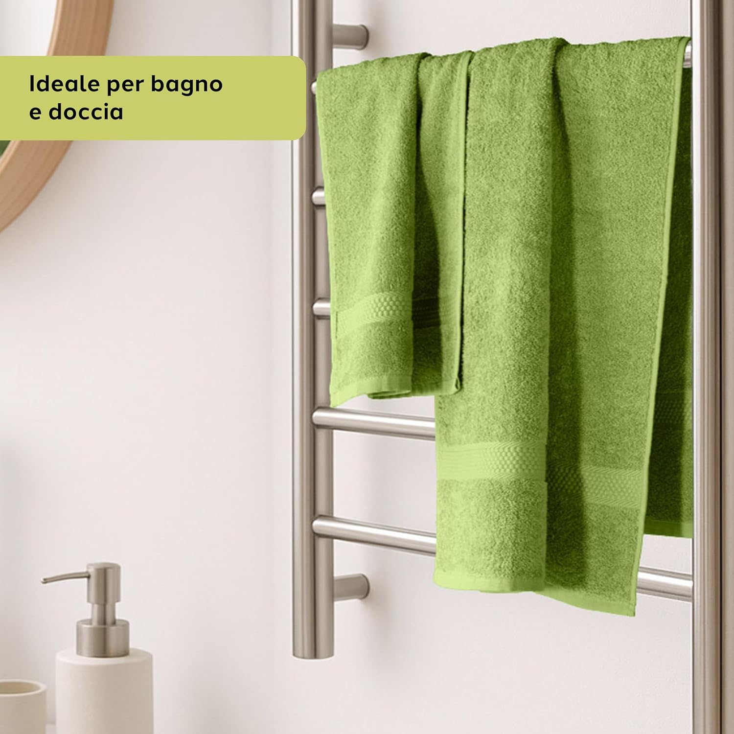 Caleffi Set Asciugamani Bagno Cotone 2 Pezzi, Indigo - immagine 4