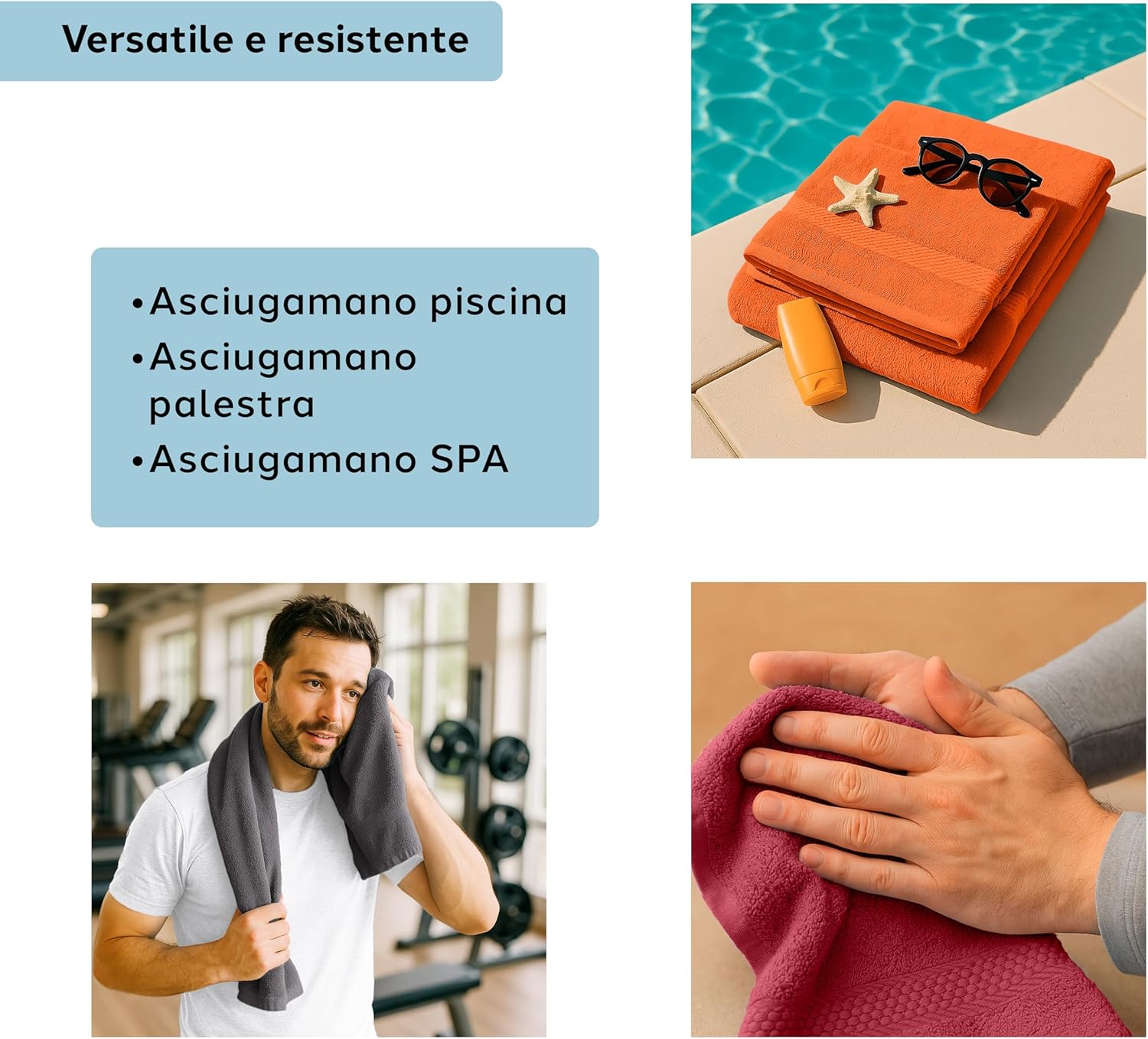 Caleffi Set Asciugamani Bagno Cotone 2 Pezzi, Indigo - immagine 5