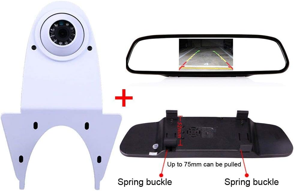 Telecamera Retromarcia Impermeabile con Specchietto 4.3" - immagine 2