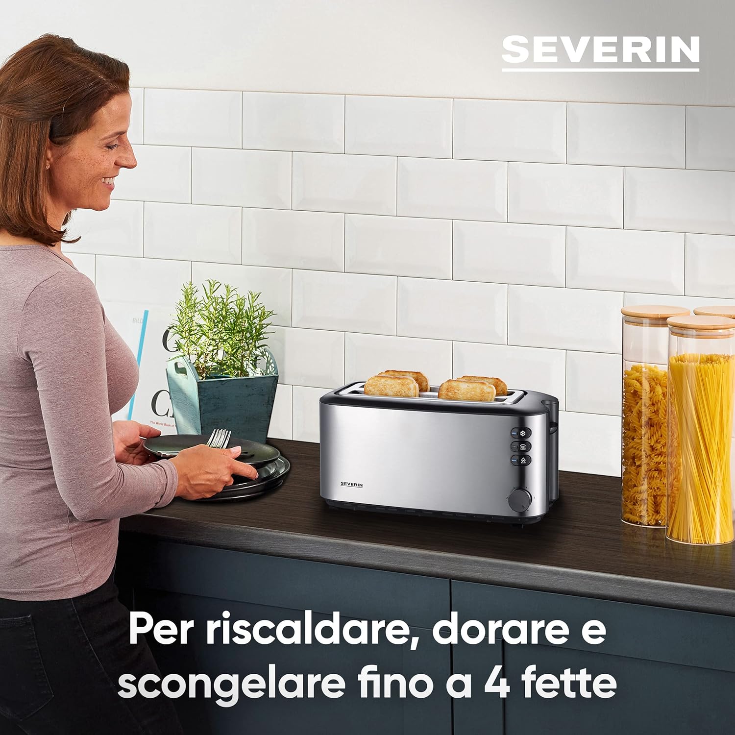 AT 2509 Tostapane 4 Fette Maxi 1400W - immagine 4