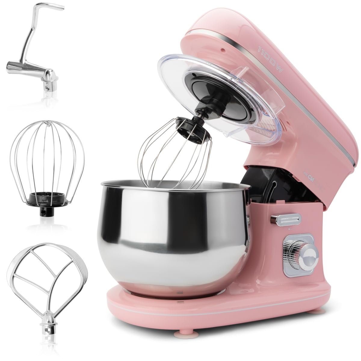 Clatronic Robot da Cucina Retrò 5L 1100W, Rosa