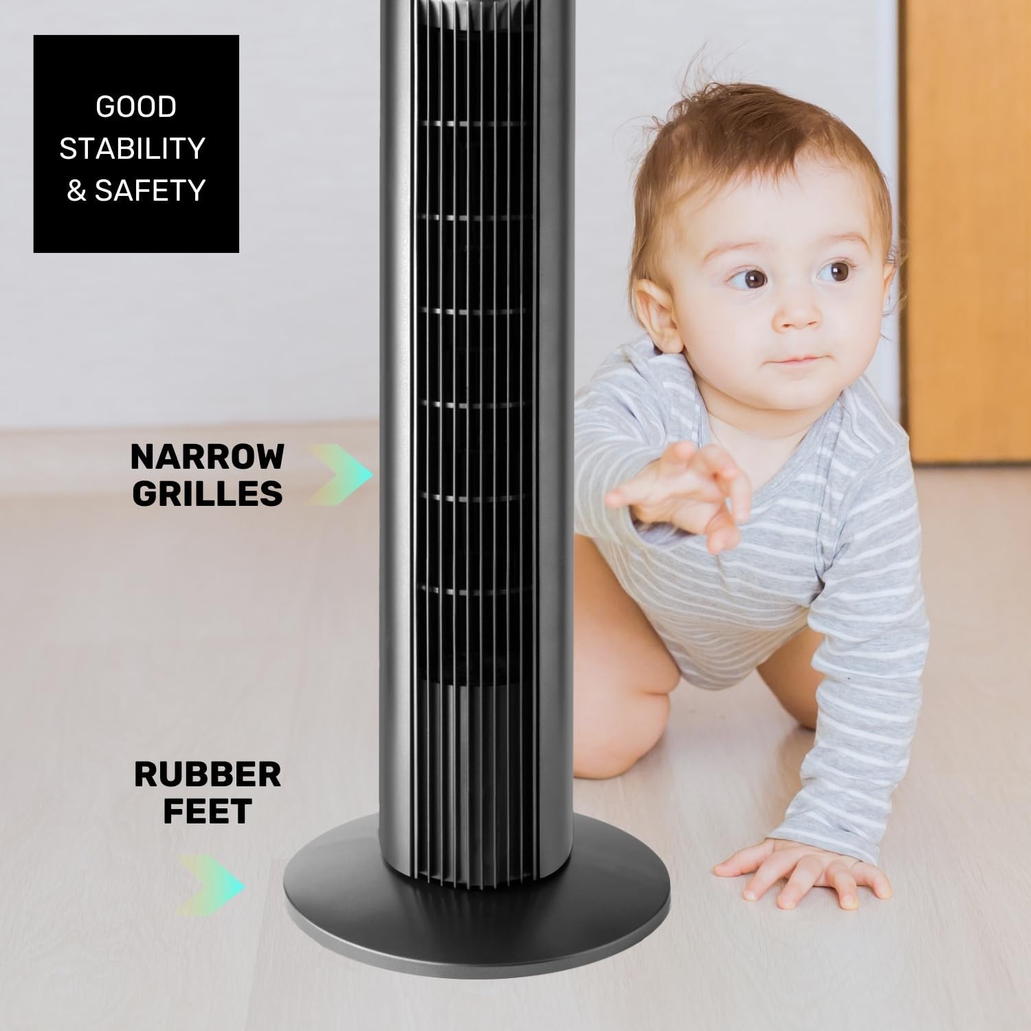 Taurus Babel RC Ventilatore a Torre 45W, Grigio - immagine 7