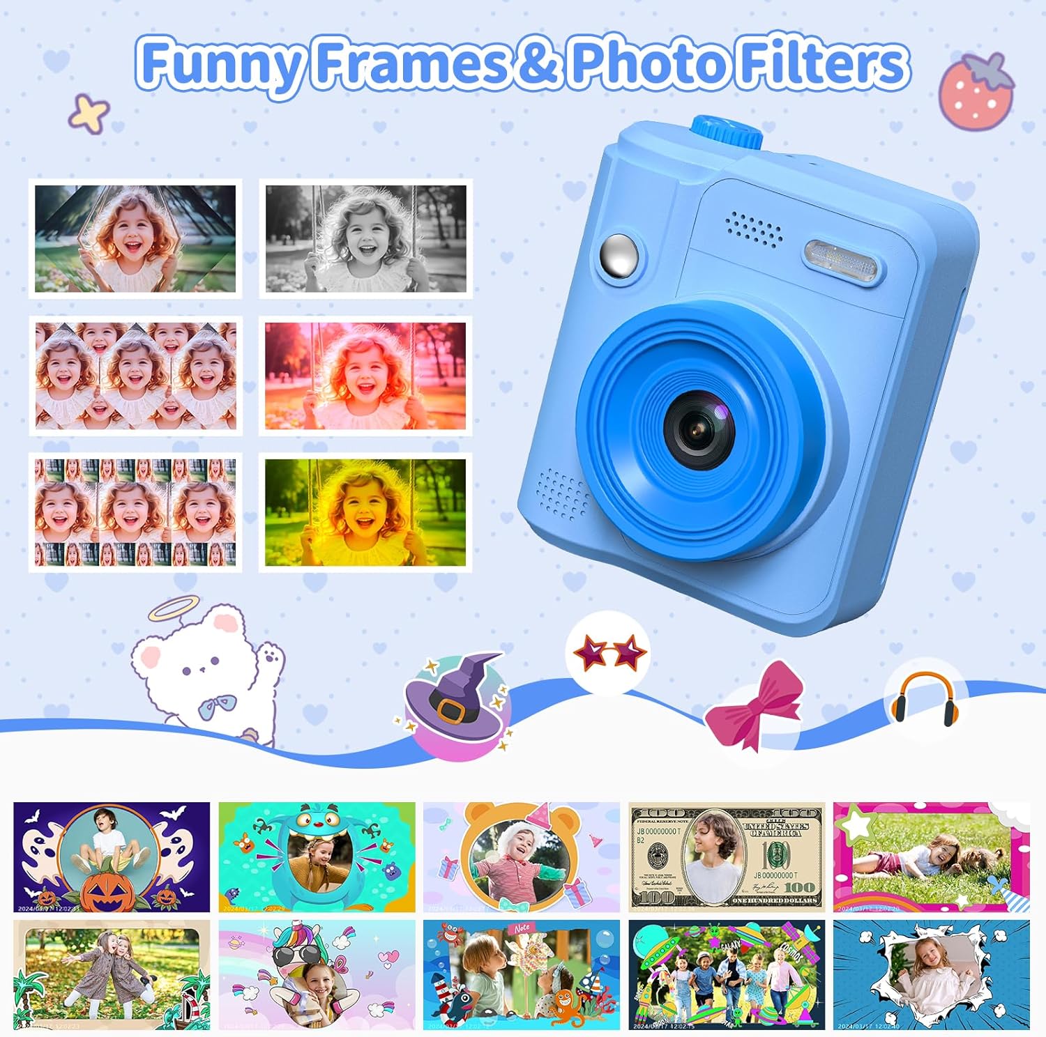 Gofunly Macchina Fotografica Istantanea Bambini 1080P HD - immagine 4