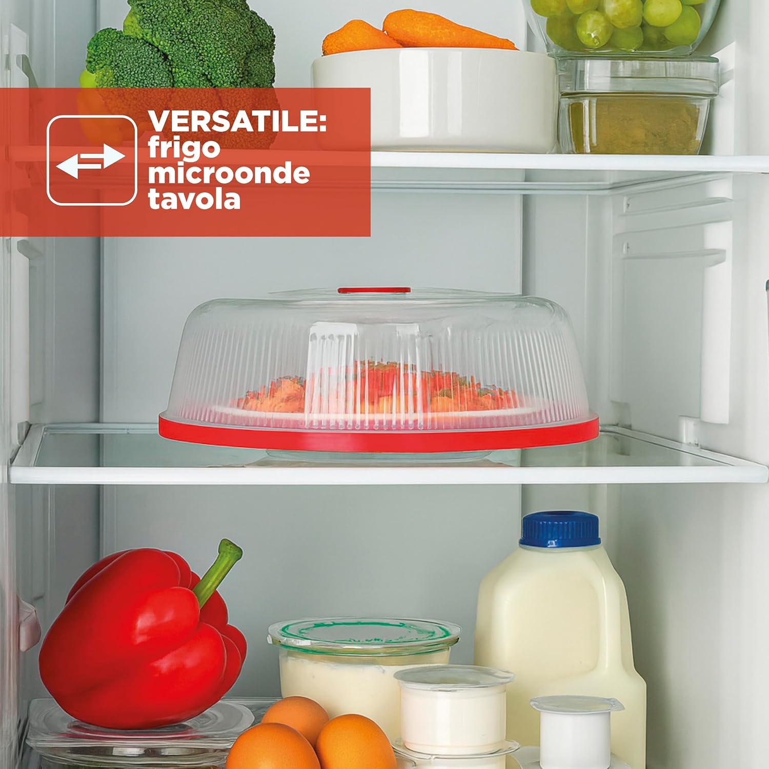 Snips 000706 Campana per Microonde Trasparente e Rosso - immagine 3