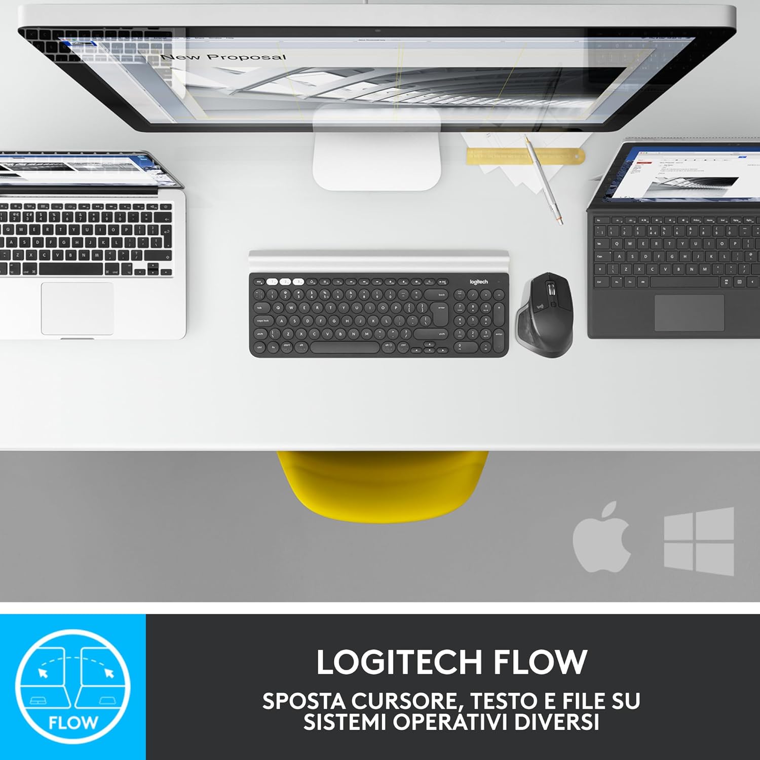 Logitech MX Master 2S - Mouse Wireless Bluetooth, Grafite - immagine 2