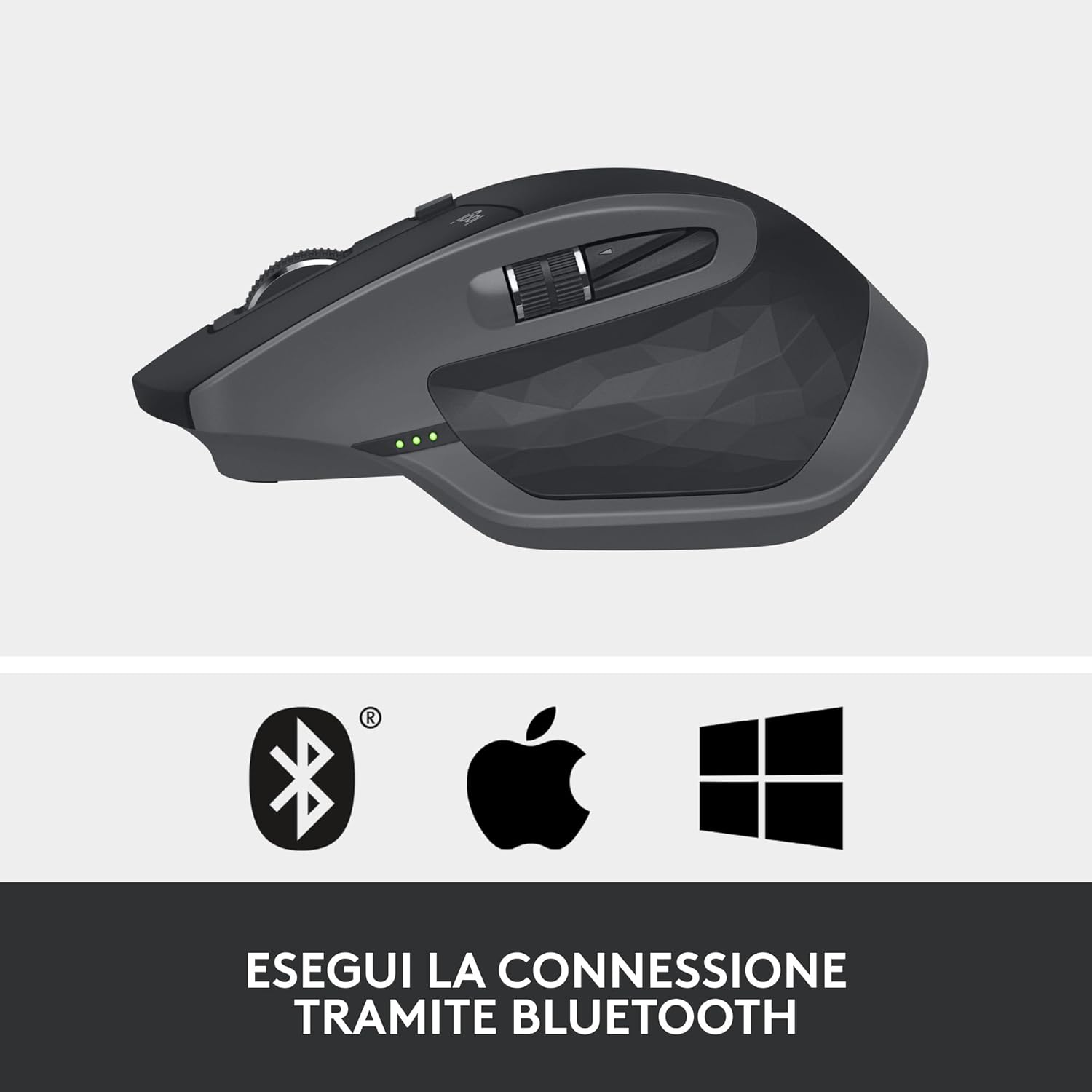 Logitech MX Master 2S - Mouse Wireless Bluetooth, Grafite - immagine 6
