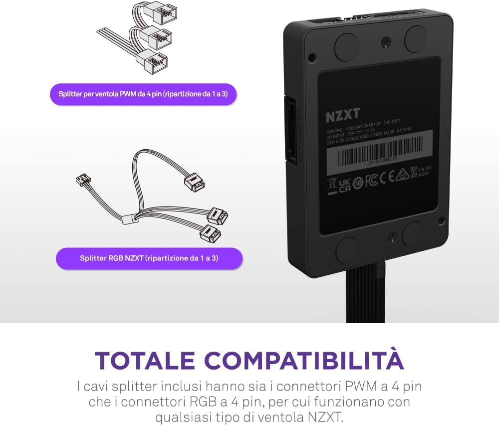 NZXT Control Hub - Controller RGB e Ventole PWM - immagine 7