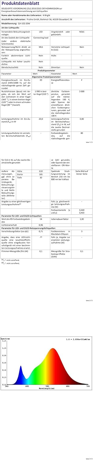 K-bright Lampada da Parete LED 20W 3000K 60CM, Antracite - immagine 8