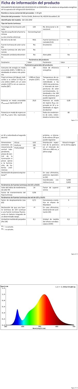 K-bright Lampada da Parete LED 20W 3000K 60CM, Antracite - immagine 9