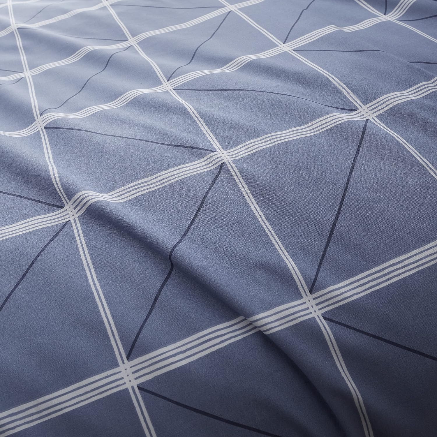 Catherine Lansfield GEOMETRIC GRID SET COPRIPIUMINO 250X200+2(50X80) - immagine 4