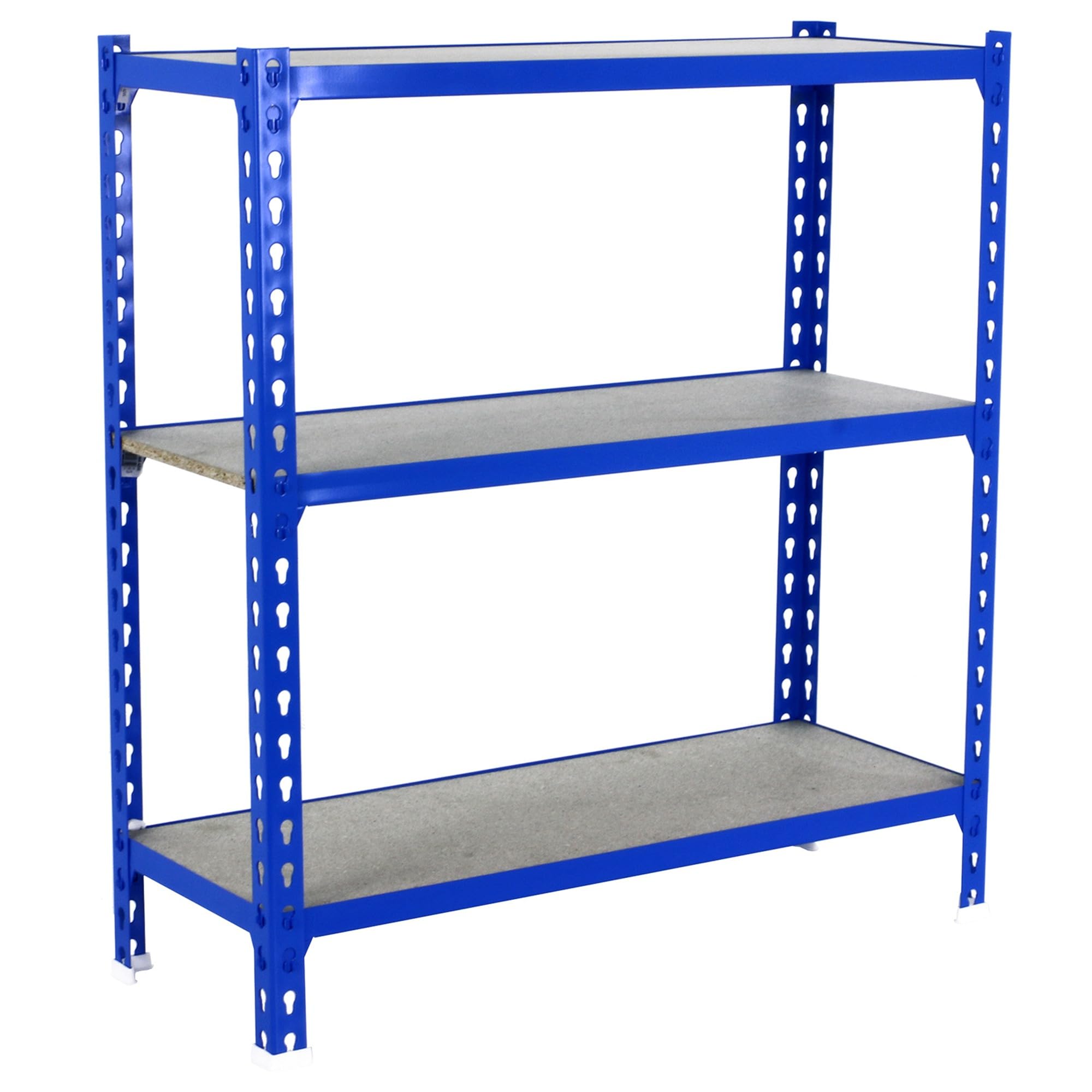 Simon Rack Scaffale Metallo Garage Maderclick Blu/Legno