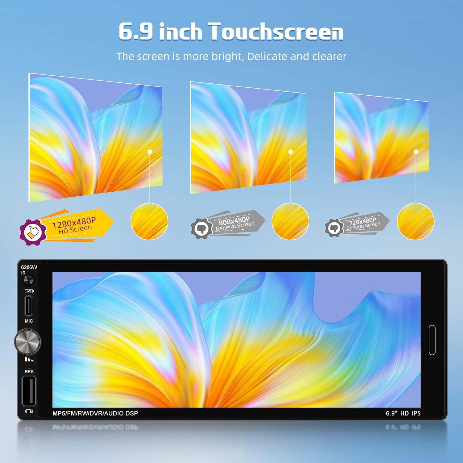 Nhopeew Autoradio 1 Din con Carplay e Android Auto - immagine 6