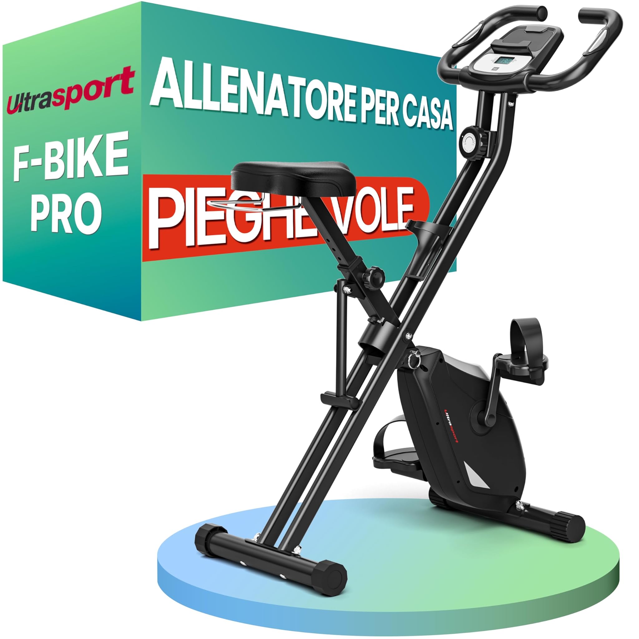 Ultrasport F-Bike Pro Cyclette Pieghevole 150kg