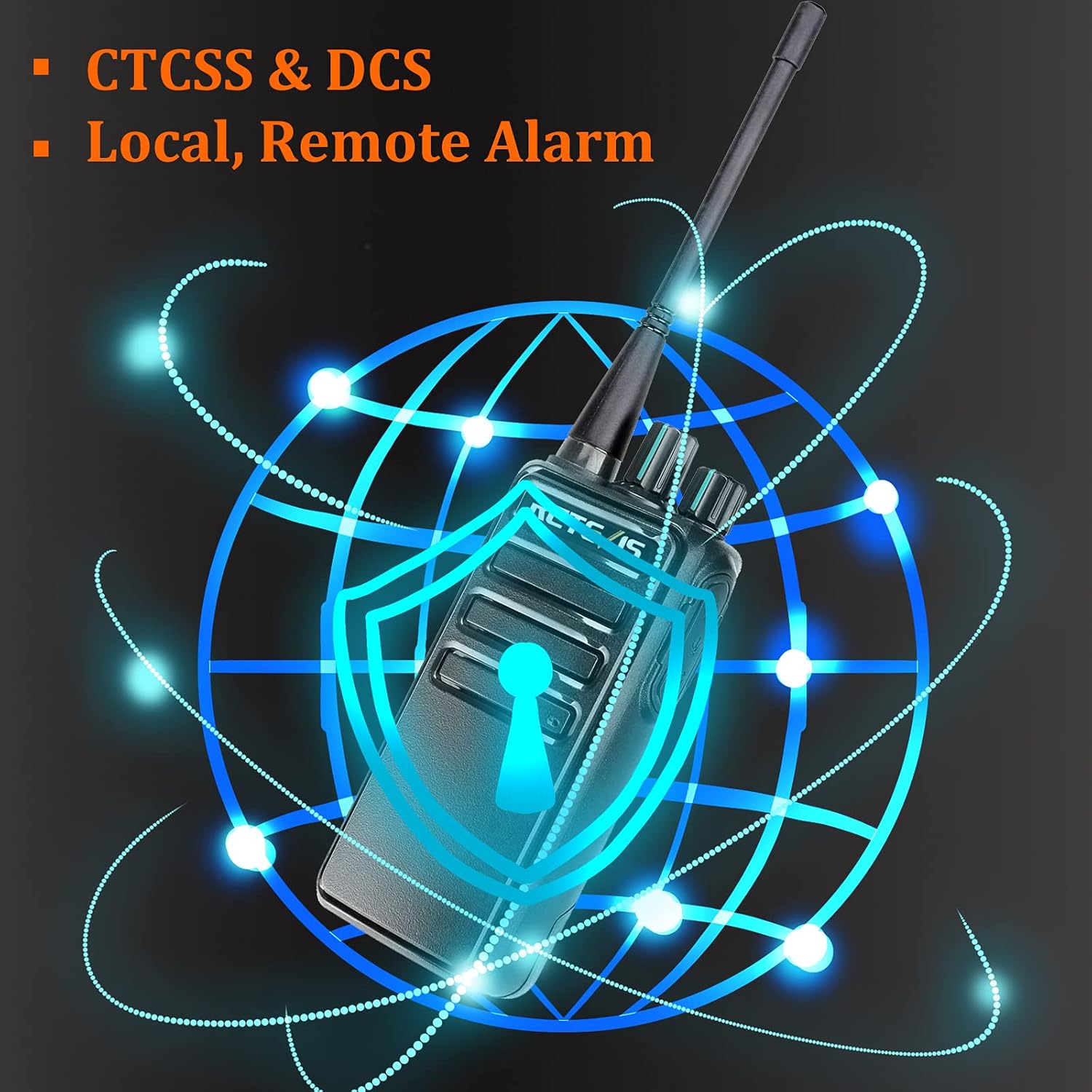 Retevis RB629 Walkie Talkie PMR446 (10 Pezzi, Nero) - immagine 6