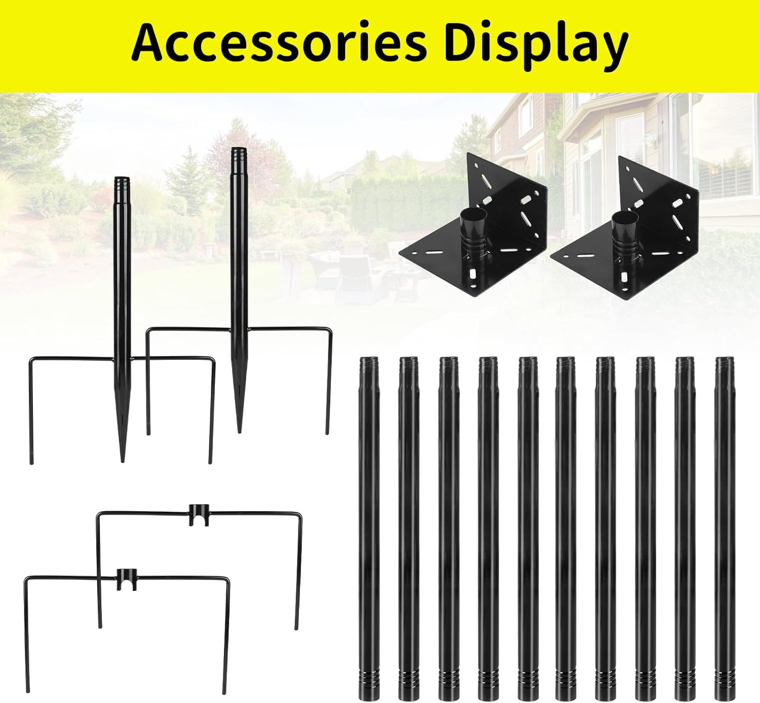 Supporto Regolabile per Casetta Uccelli 220cm, Nero - immagine 8