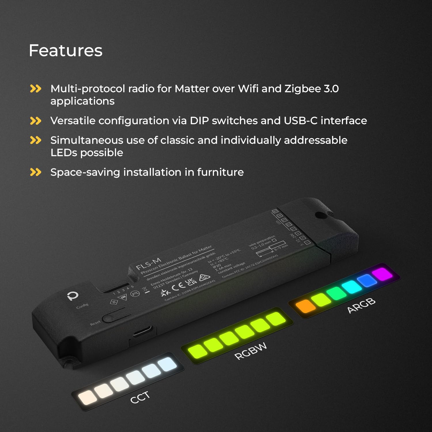 Phoscon FLS-M - Controller LED Universal Matter Zigbee - immagine 3