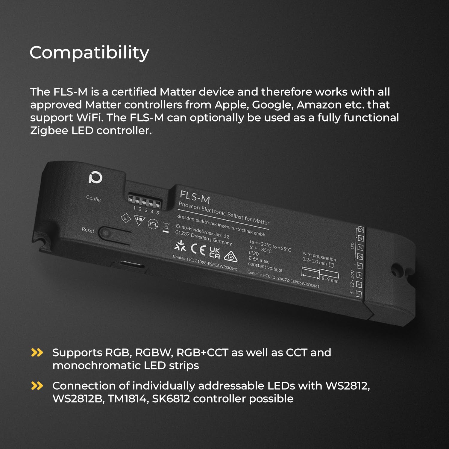 Phoscon FLS-M - Controller LED Universal Matter Zigbee - immagine 4