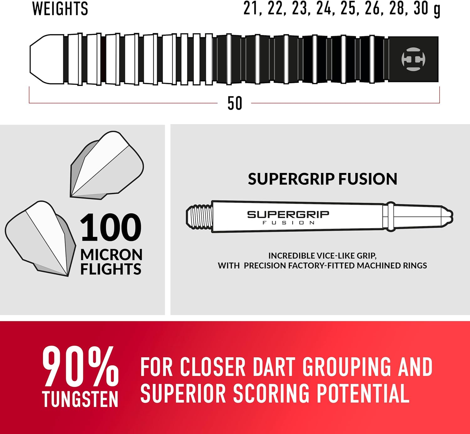 Harrows Predator - Freccette con Punta in Acciaio - immagine 4