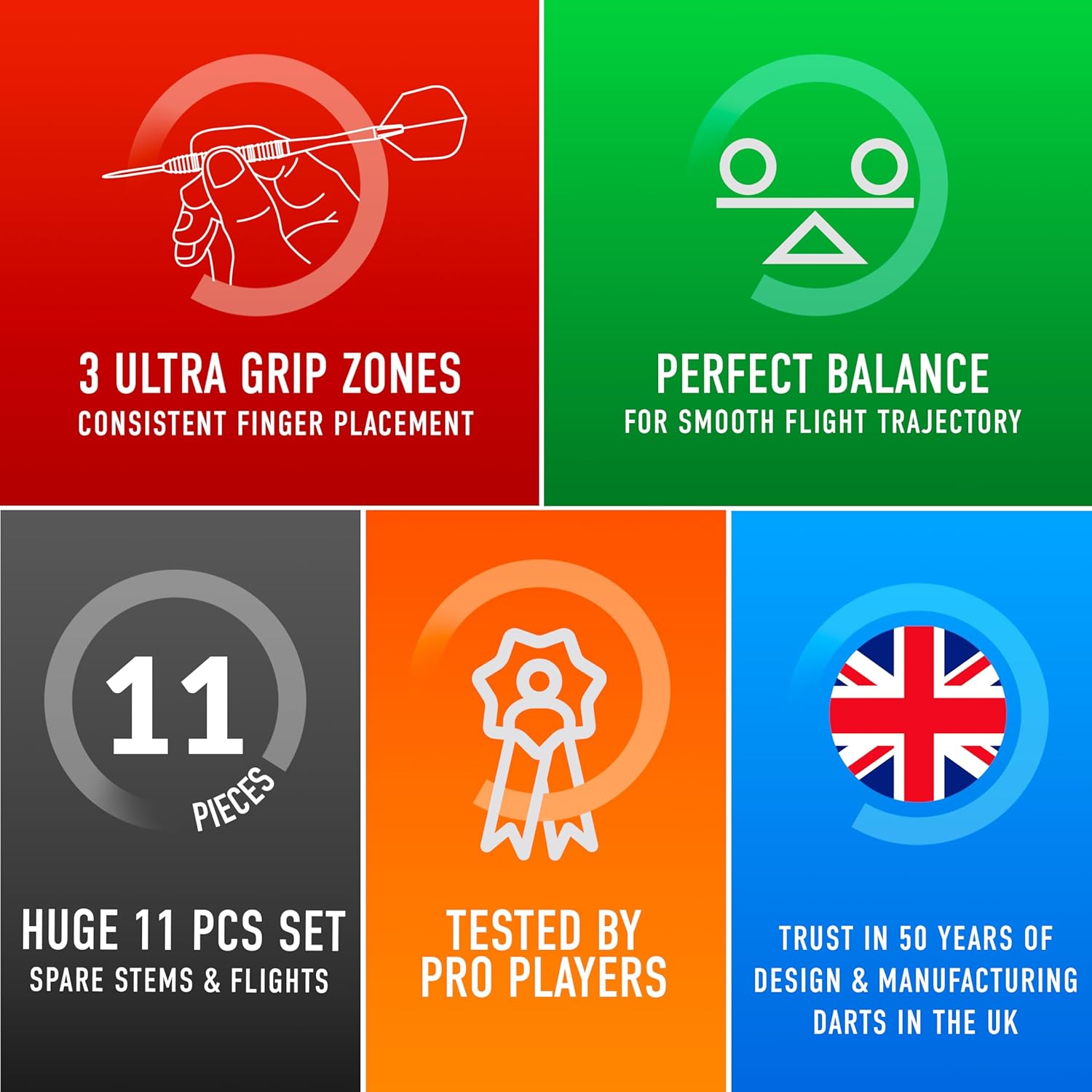 Harrows Predator - Freccette con Punta in Acciaio - immagine 5