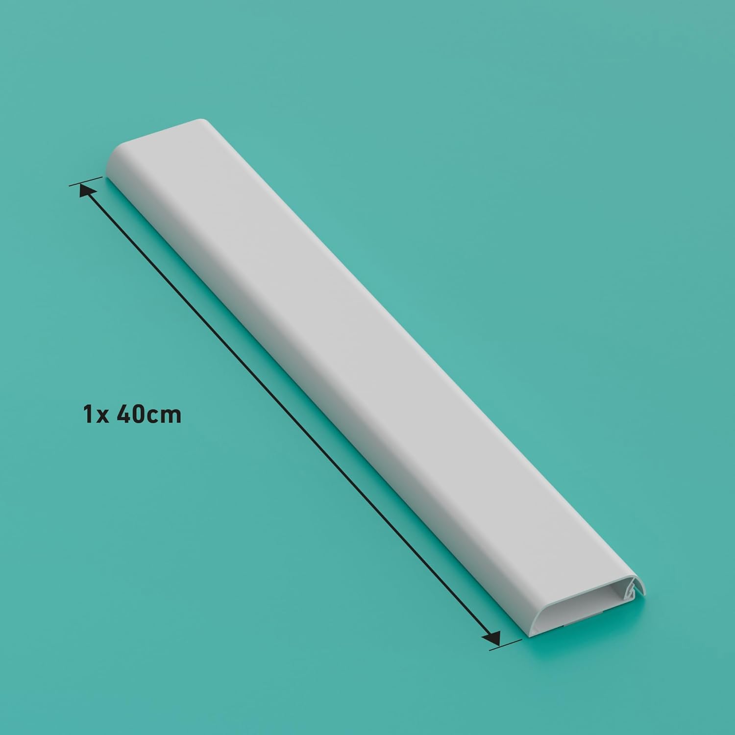 D-line Canalina Copricavi per Parete 60x15mm 40cm - Bianco - immagine 4