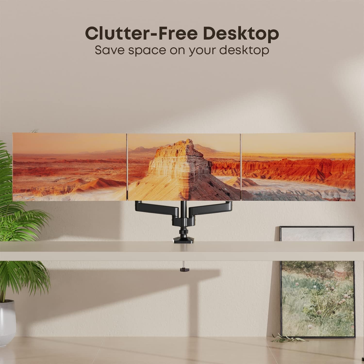 Putorsen Supporto 3 Monitor PC - Braccio Articolato - immagine 2