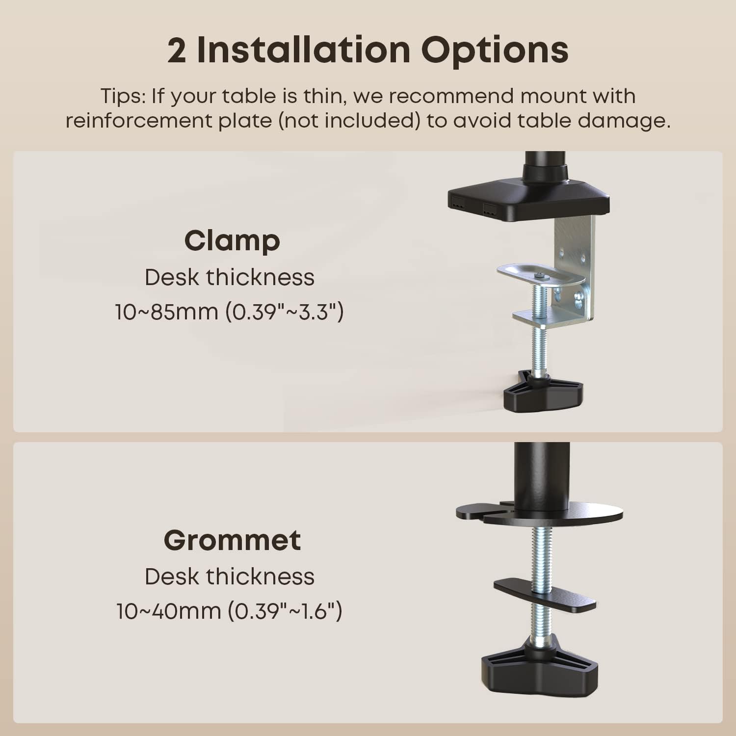 Putorsen Supporto 3 Monitor PC - Braccio Articolato - immagine 7