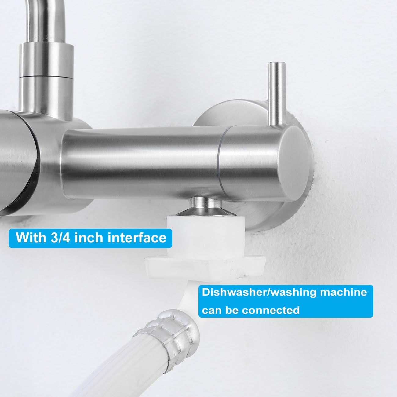 Rubinetto Cucina da Parete Girevole 360° - immagine 2