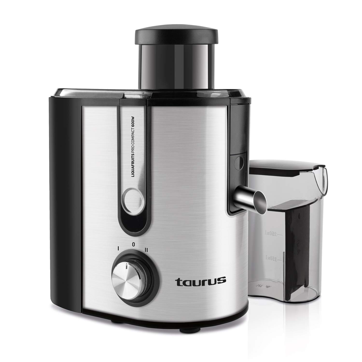Taurus PRO Compact Spremiagrumi, 600 W, 1.2 Litri, Acciaio Inossidabile