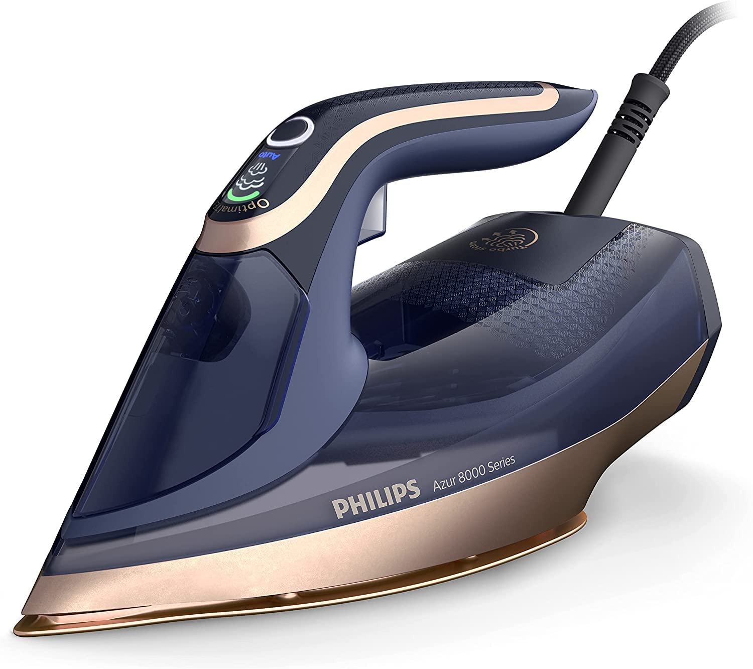 Philips Azur Serie 8000 - Ferro a Vapore 3000W, Blu Scuro