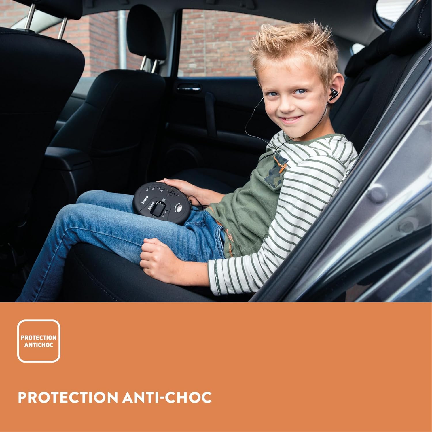 Lenco CD-300 - Lettore CD Portatile Bluetooth, Nero - immagine 5