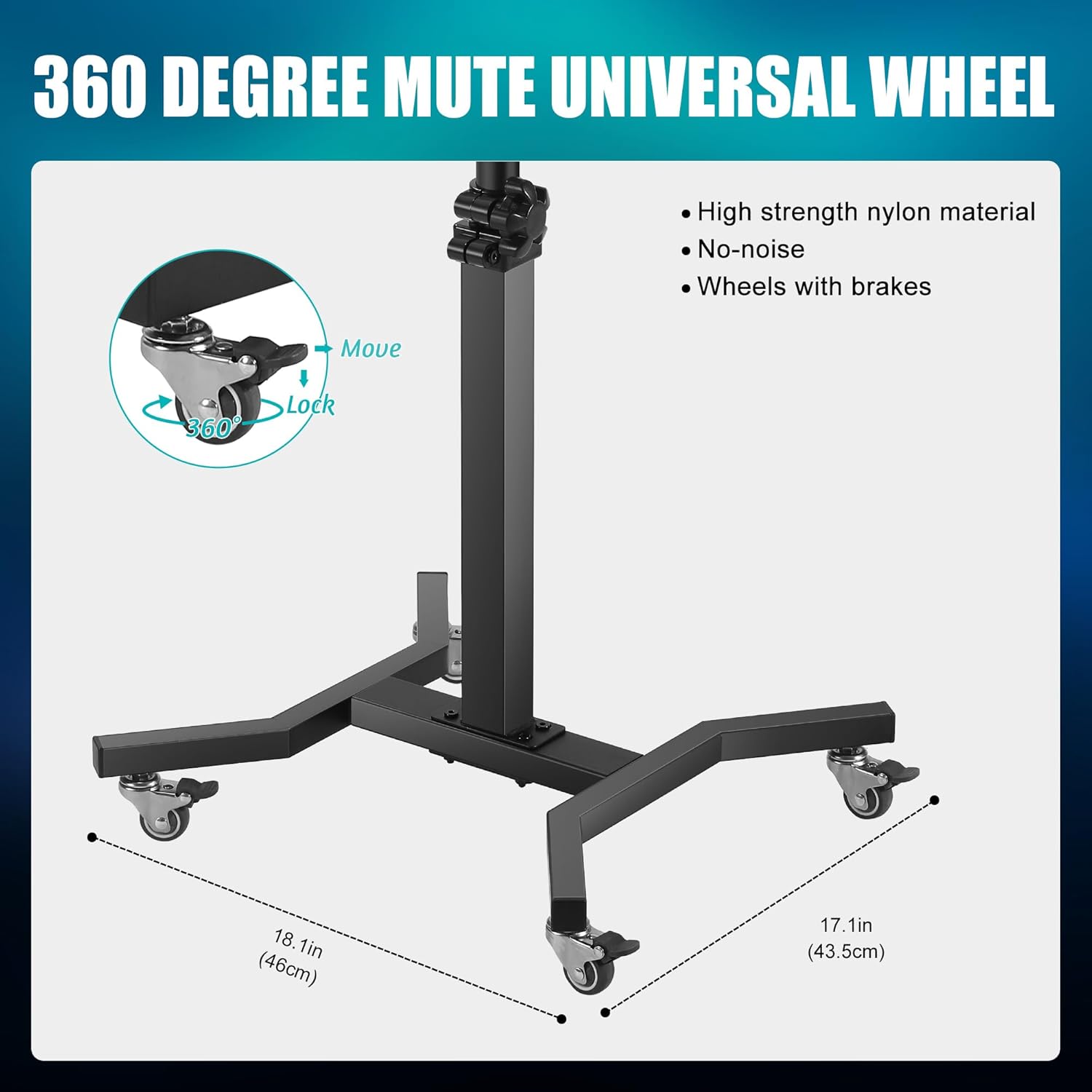 Poarmeey Vassoio per Tatuaggi con Ruote Regolabile - immagine 5