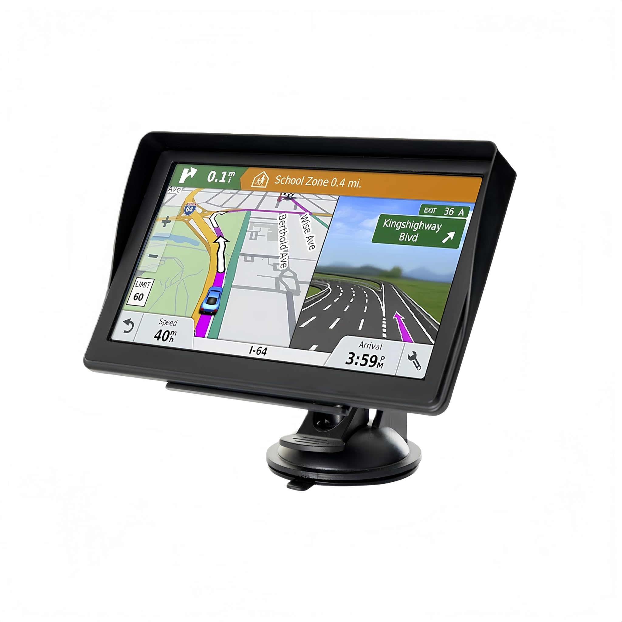 GPS Auto 7 Pollici con Mappa Europa 2025