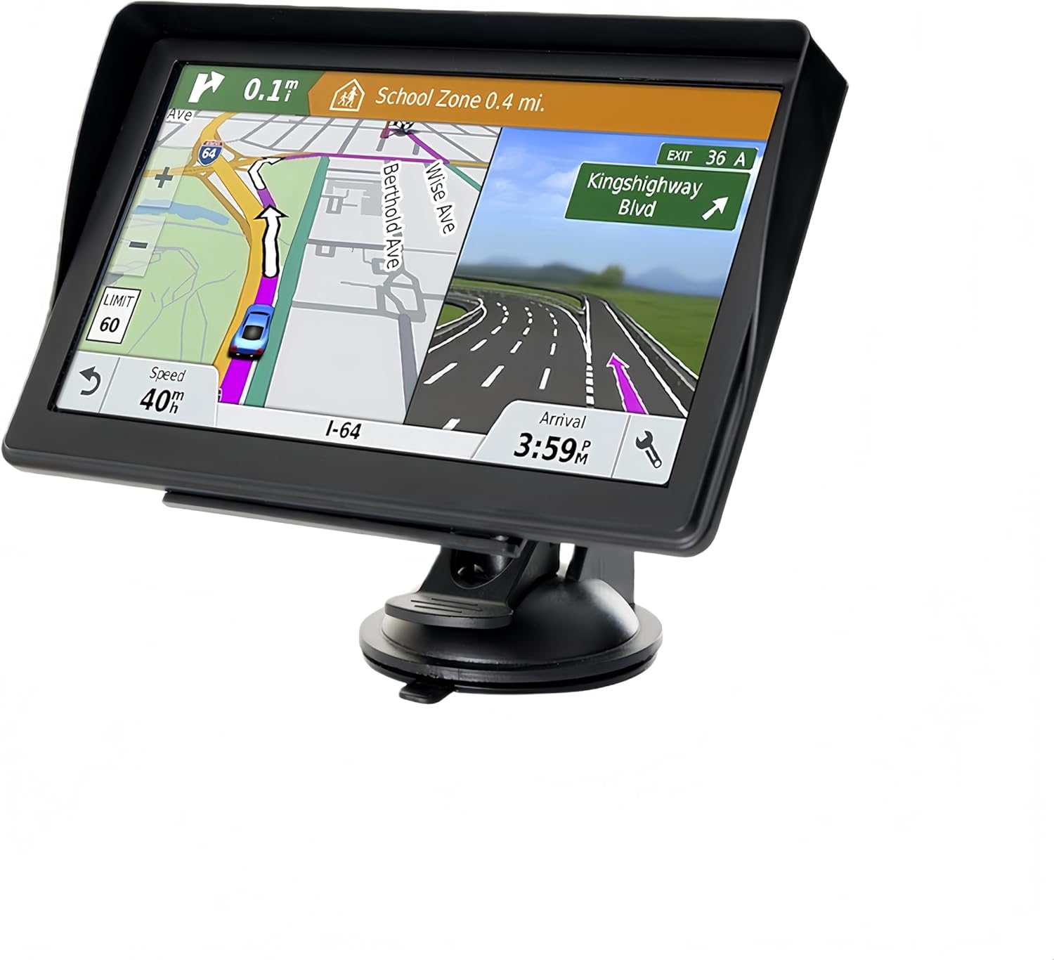 GPS Auto 7 Pollici con Mappa Europa 2025 - immagine 1