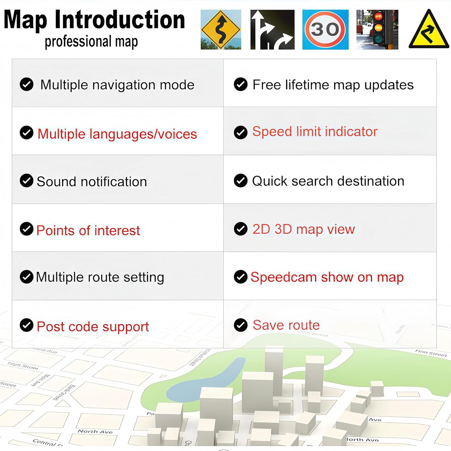 GPS Auto 7 Pollici con Mappa Europa 2025 - immagine 3
