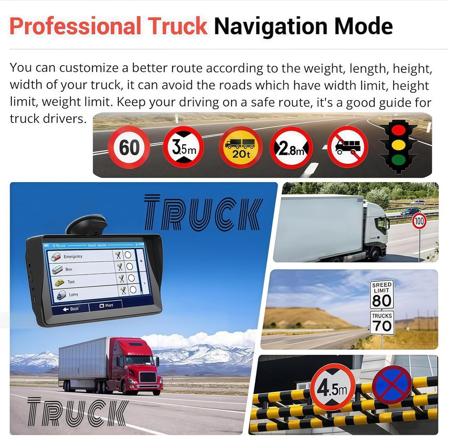 GPS Auto 7 Pollici con Mappa Europa 2025 - immagine 4