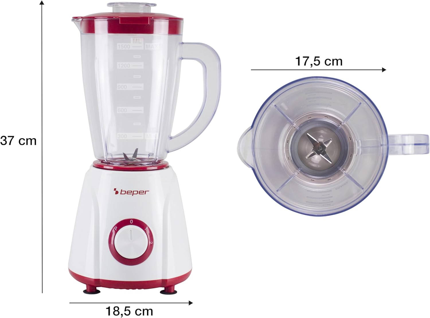 Beper P102FRU501 Frullatore da Tavolo 1.5L 400W - immagine 3