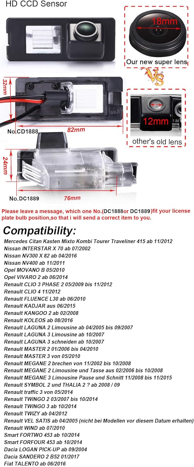 Auto Telecamera Posteriore di Backup Impermeabile - immagine 2