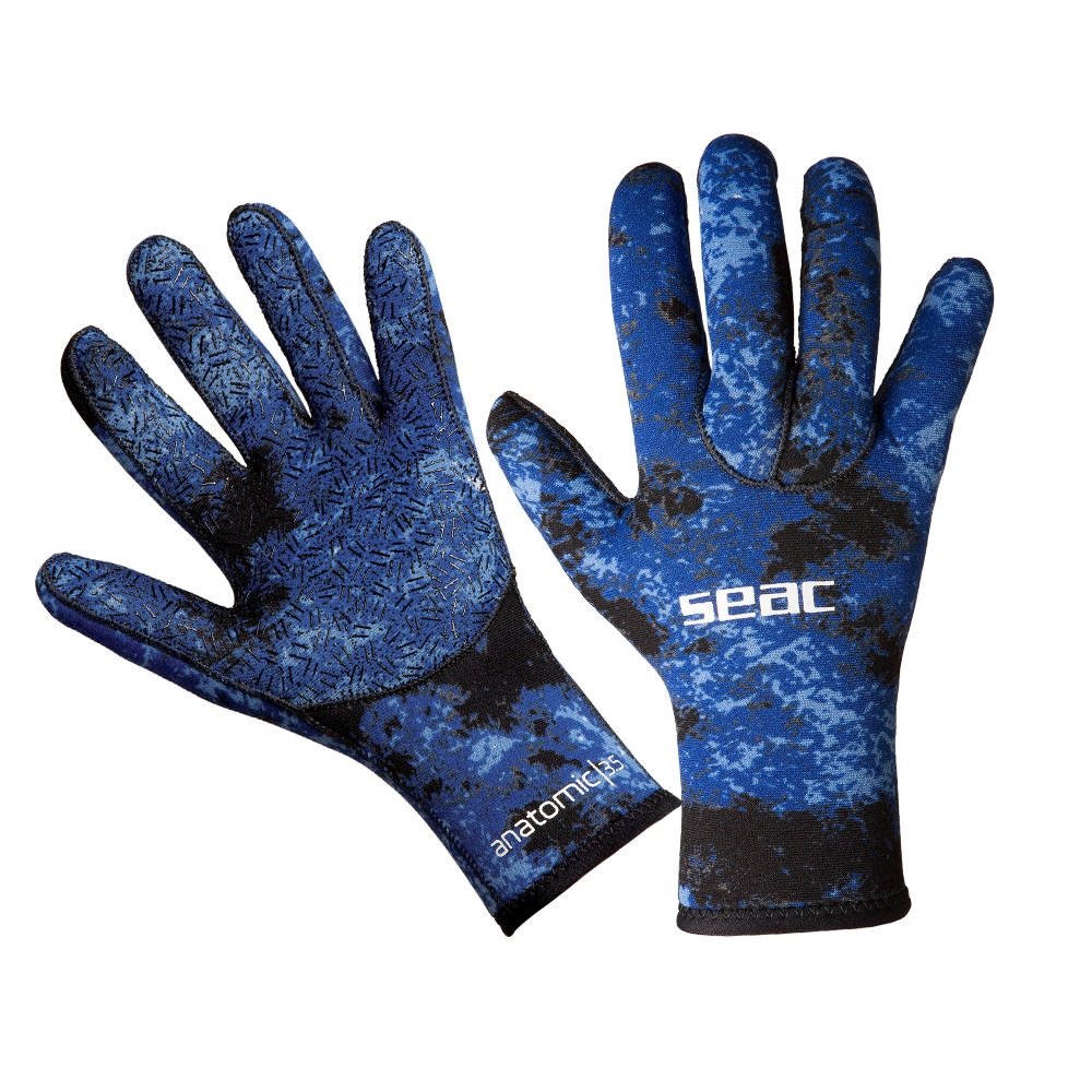 SEAC Anatomic Camo Gloves Guanti da Sub in Neoprene da 3.5 mm per Pesca Subacquea in Apnea in Colore Mimetico