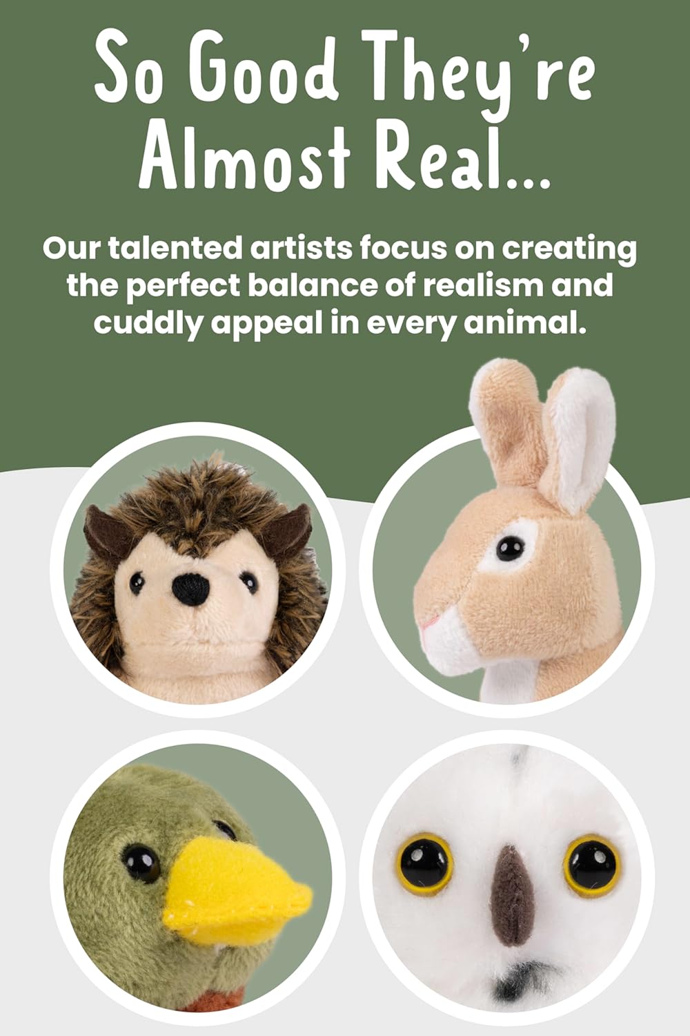 Living Nature Amichetti Selvatici - 6 Mini-Peluche 9cm - immagine 3