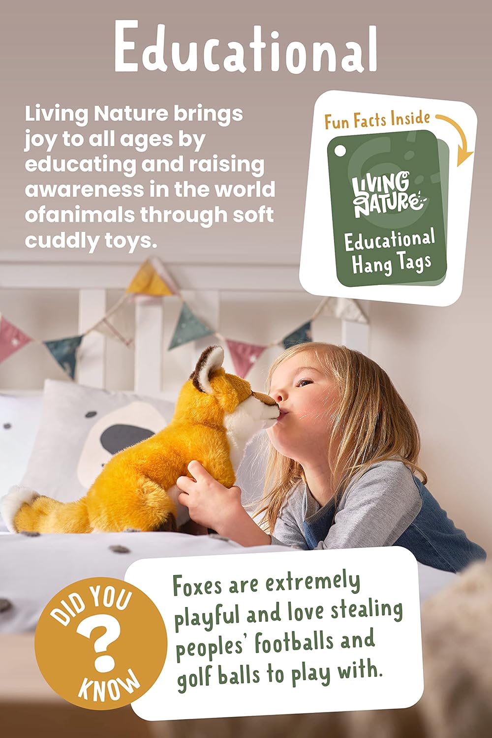 Living Nature Amichetti Selvatici - 6 Mini-Peluche 9cm - immagine 4