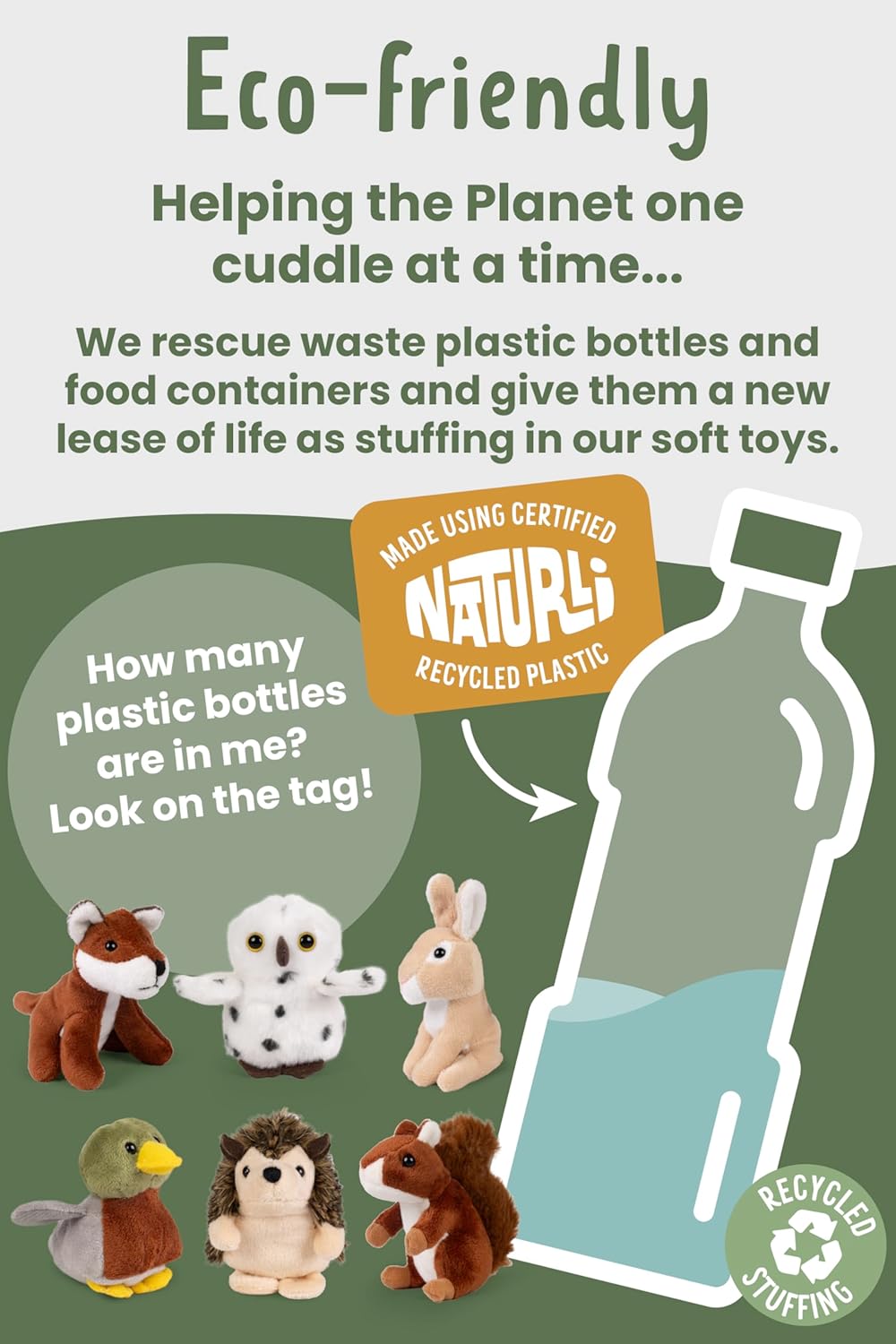 Living Nature Amichetti Selvatici - 6 Mini-Peluche 9cm - immagine 5