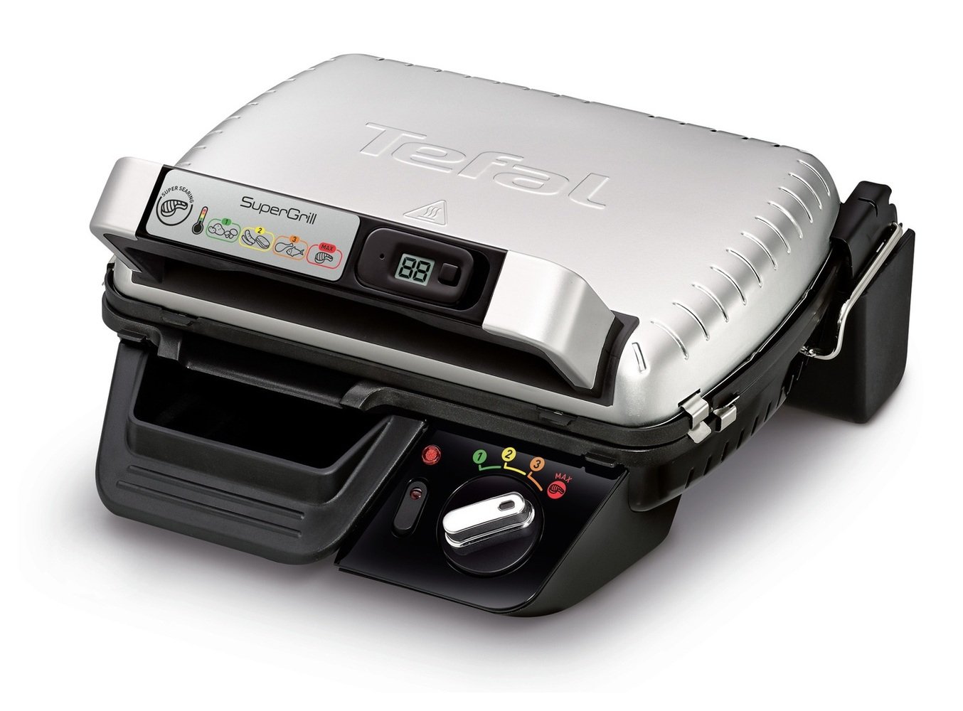 Tefal Supergrill - Barbecue a Contatto Elettrico 2000W, Black