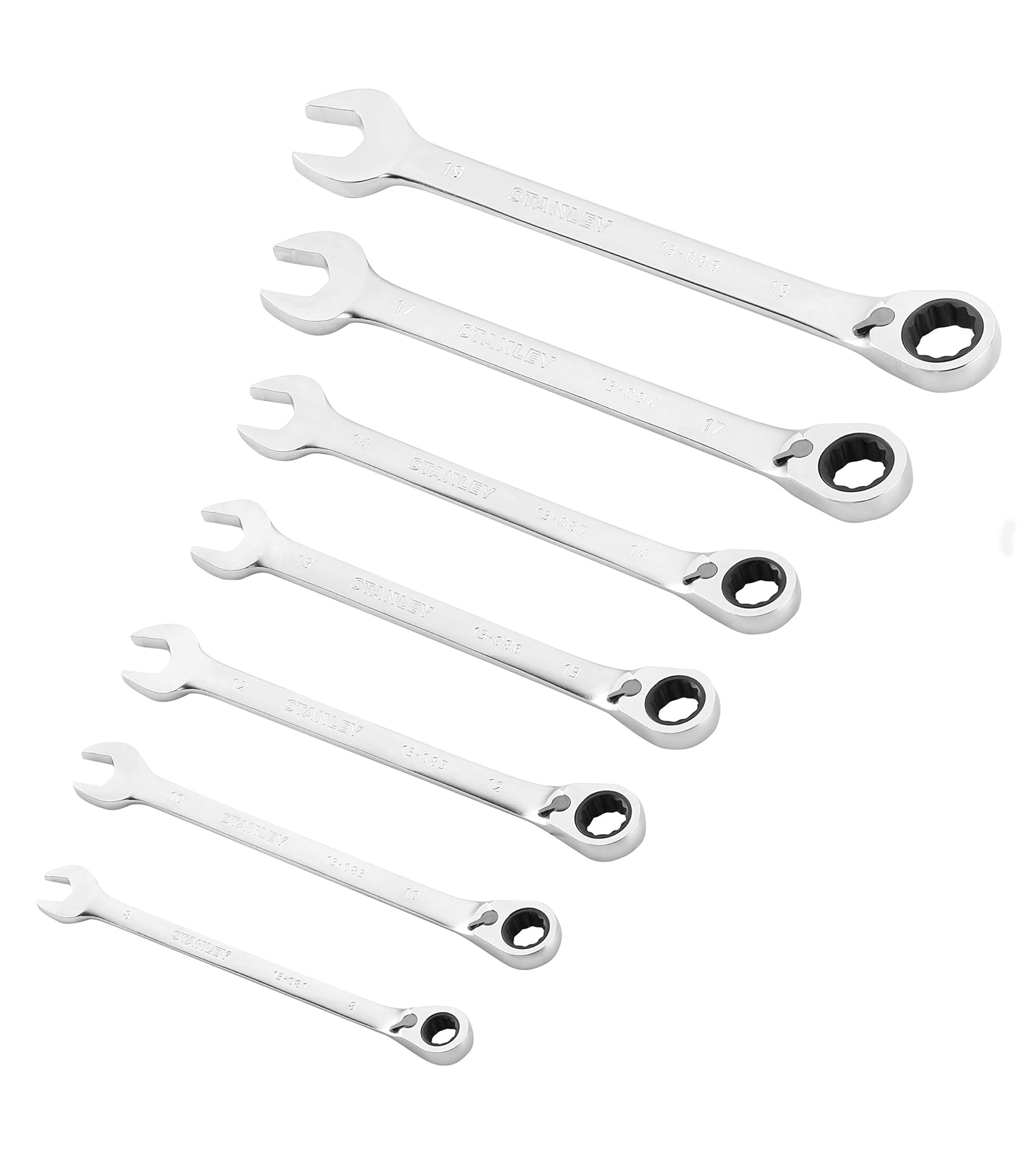 STANLEY FATMAX Set 7 chiavi combinate a cricchetto